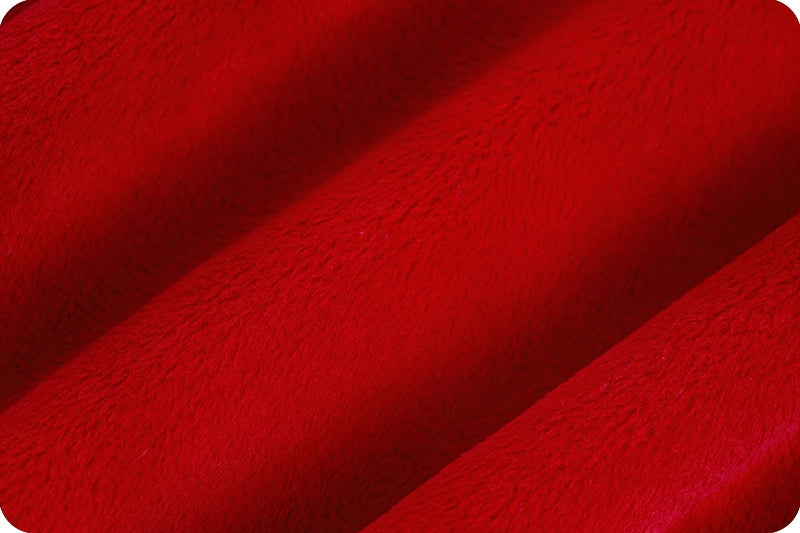 Scarlet Cuddle 3 58/60" Solid Minky Fabric Per Yard - Prismatic Fiber Arts