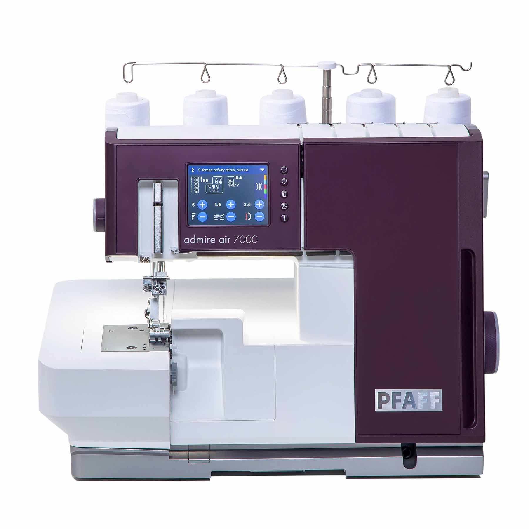 PFAFF® admire™ air 7000 Purple Coverlock Machine - Prismatic Fiber Arts