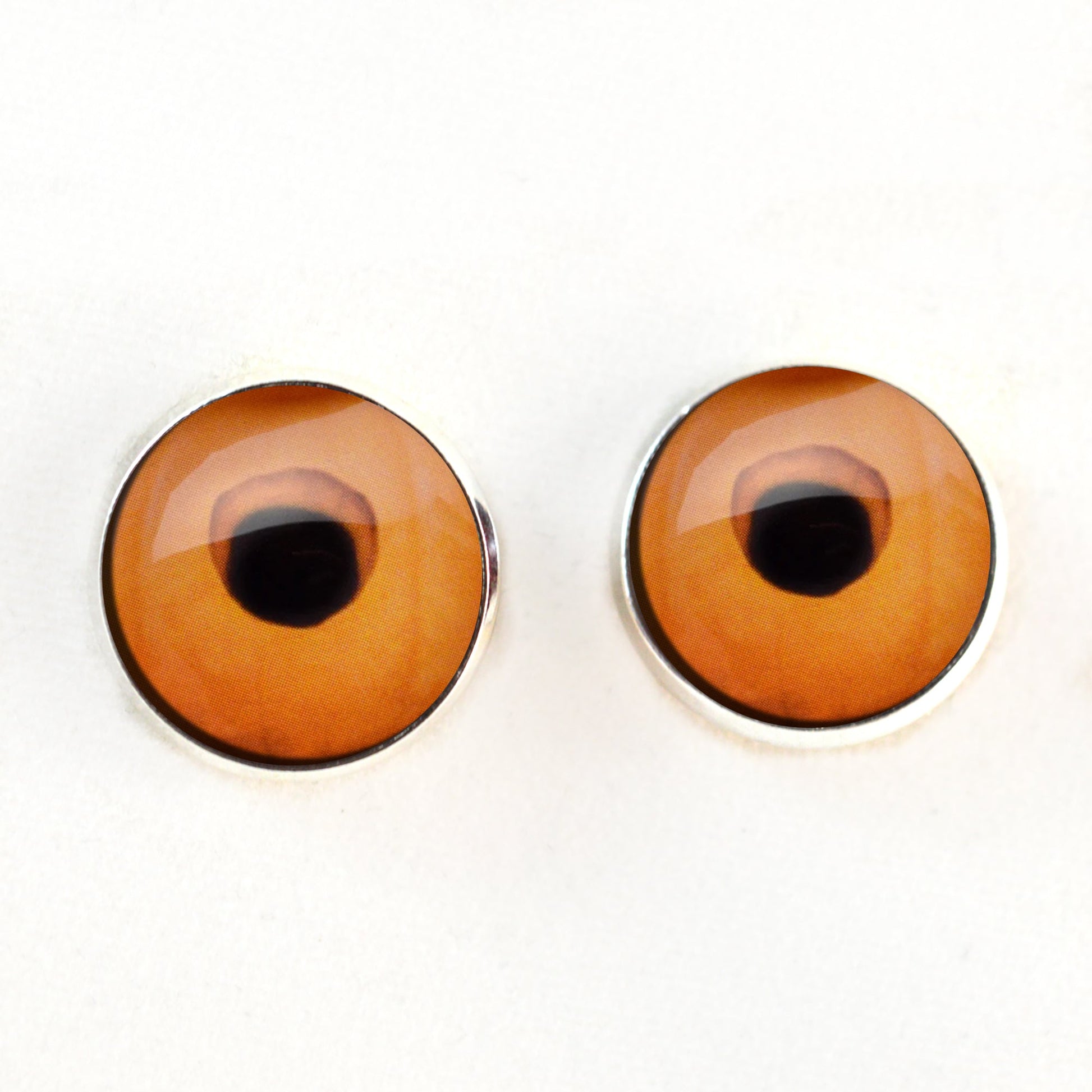 Carved Pumpkin Jack O' Lantern Sew-On Button Glass Eyes - Prismatic Fiber Arts