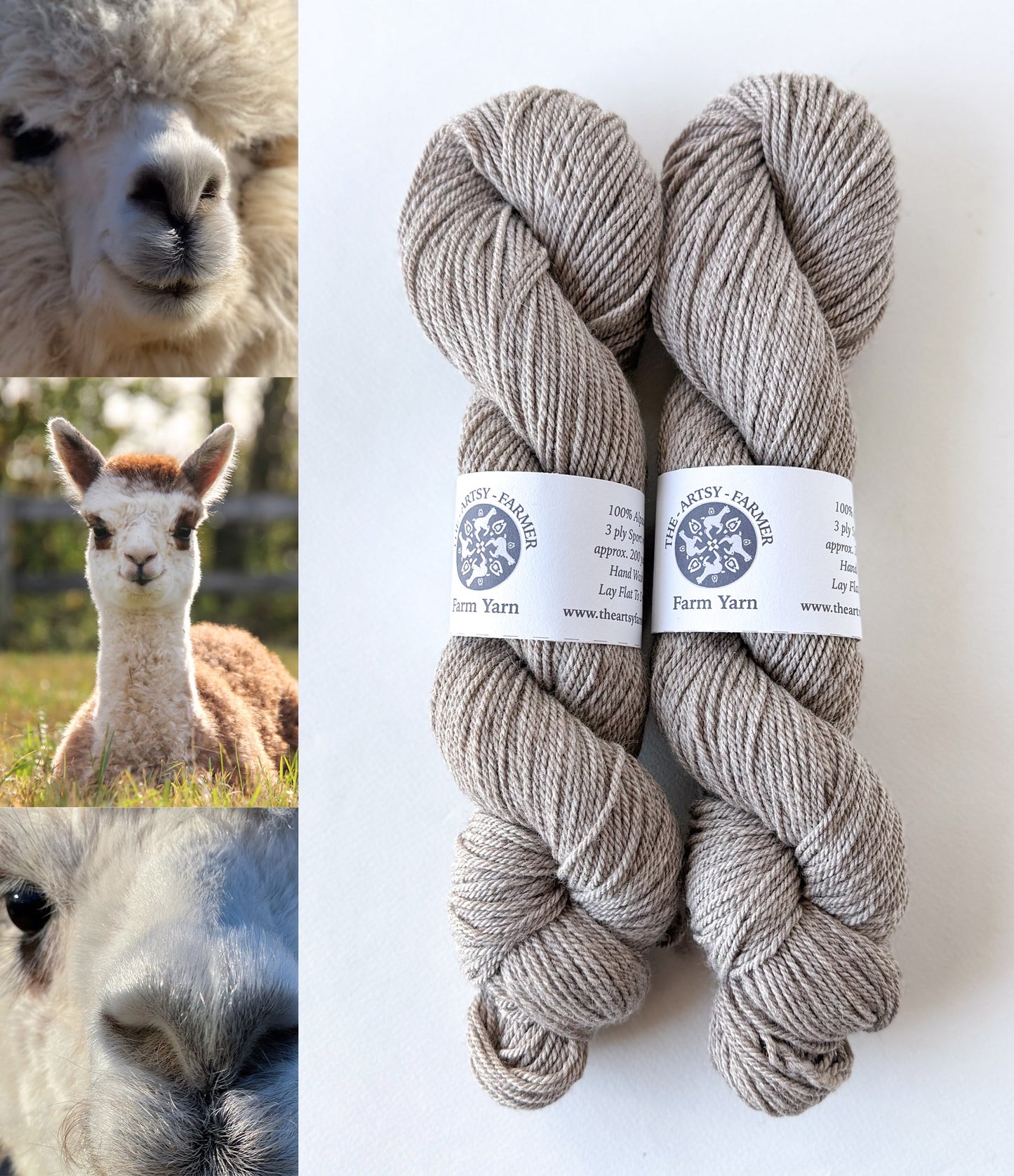 All Natural 3ply Farm Yarn - Prismatic Fiber Arts