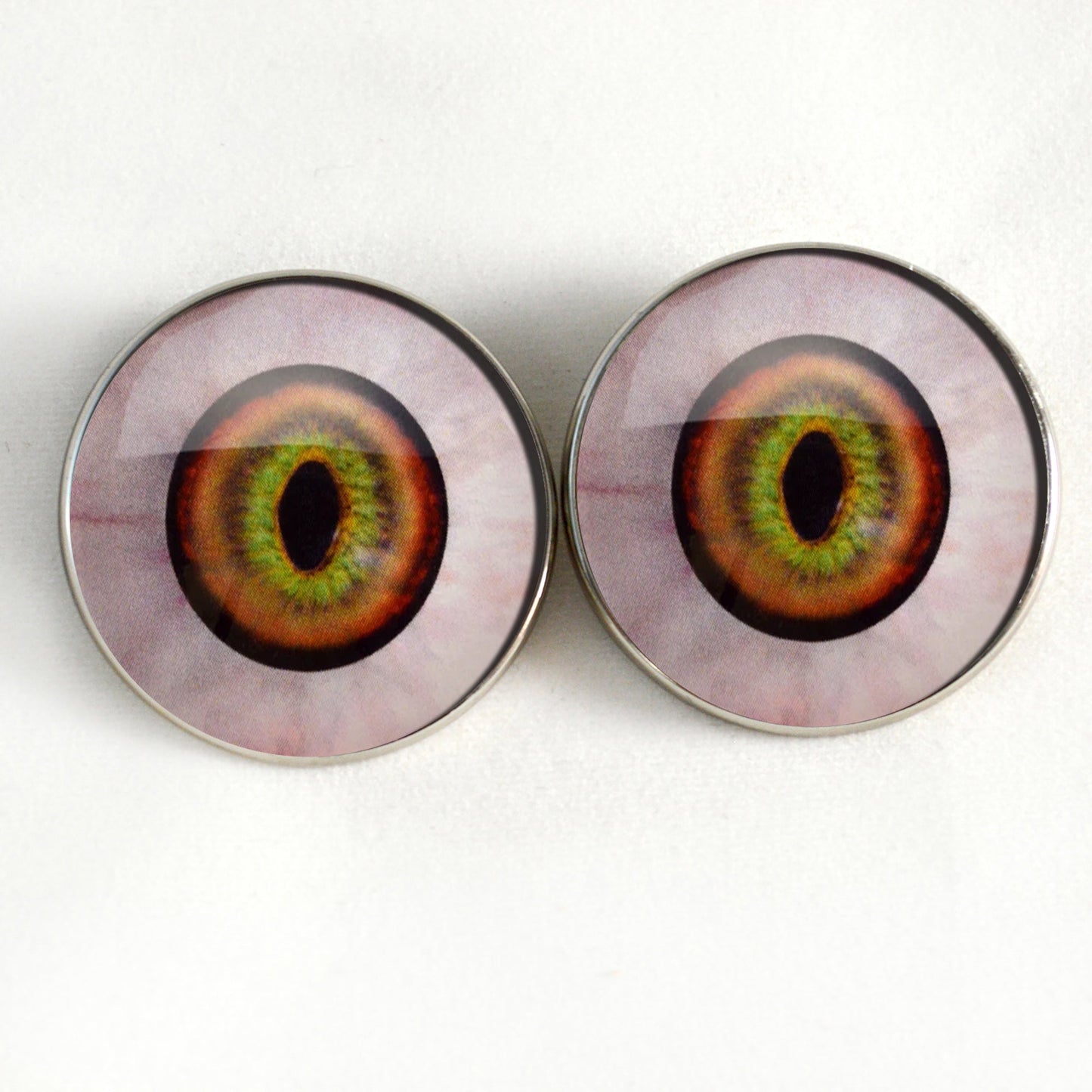 Changeling Cat Human Monster Sew-On Button Glass Eyes - Prismatic Fiber Arts