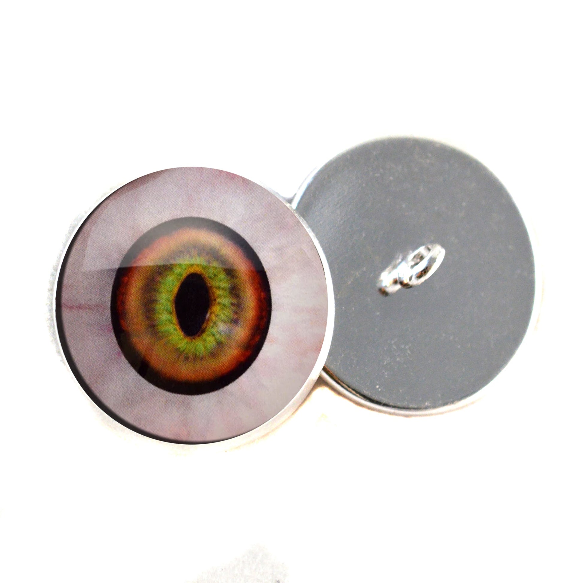 Changeling Cat Human Monster Sew-On Button Glass Eyes - Prismatic Fiber Arts