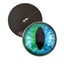 Blue and Green Cheshire Cat Sew-On Button Glass Eyes - Prismatic Fiber Arts