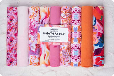 Quilting Cuddle Fat Quarter Pack Wanderlust Pink - Prismatic Fiber Arts