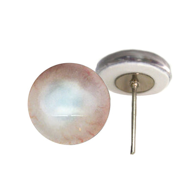 Clouded Blind Human Glass Eyes on Wire Pin Posts