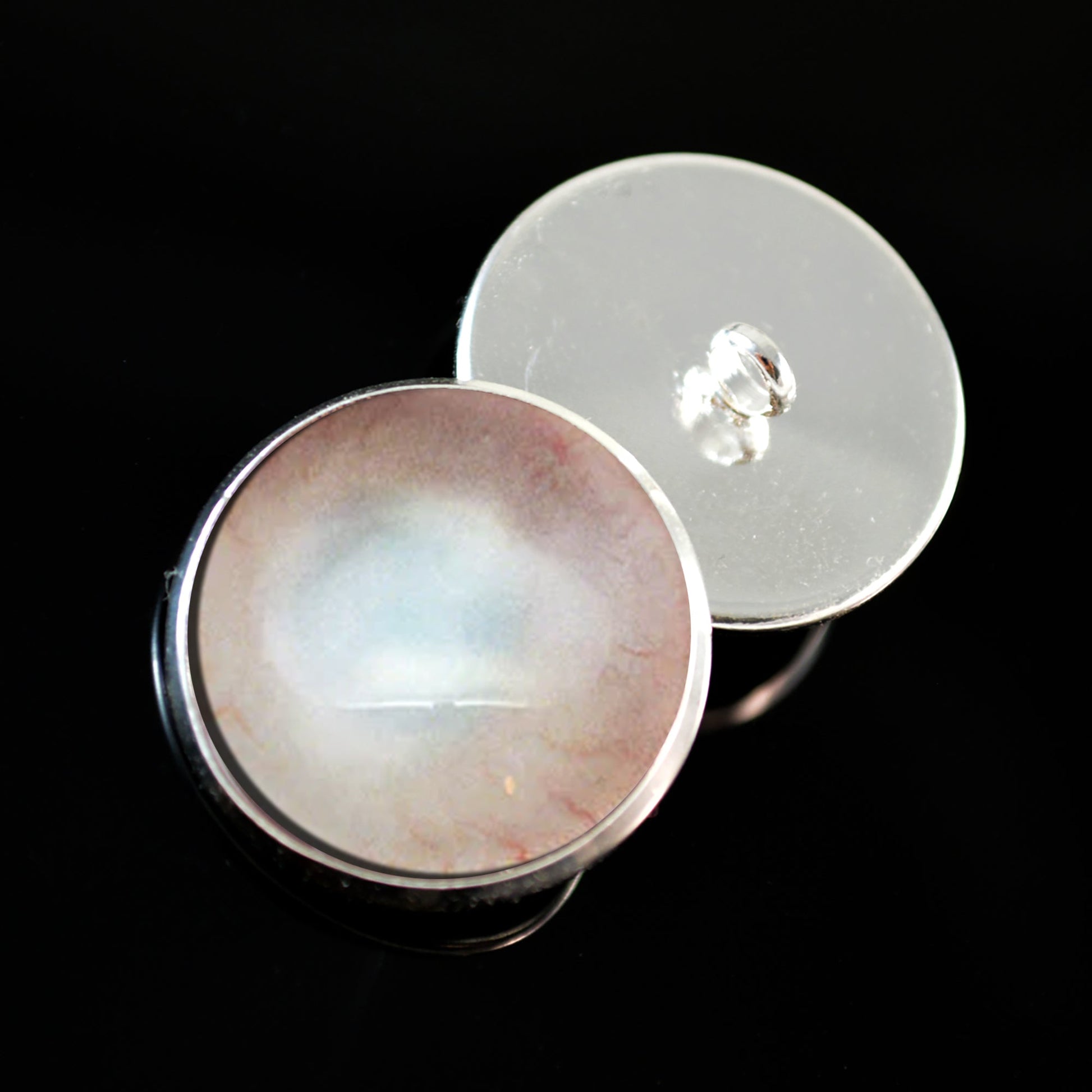 Clouded Blind Human Sew-On Button Glass Eyes - Prismatic Fiber Arts