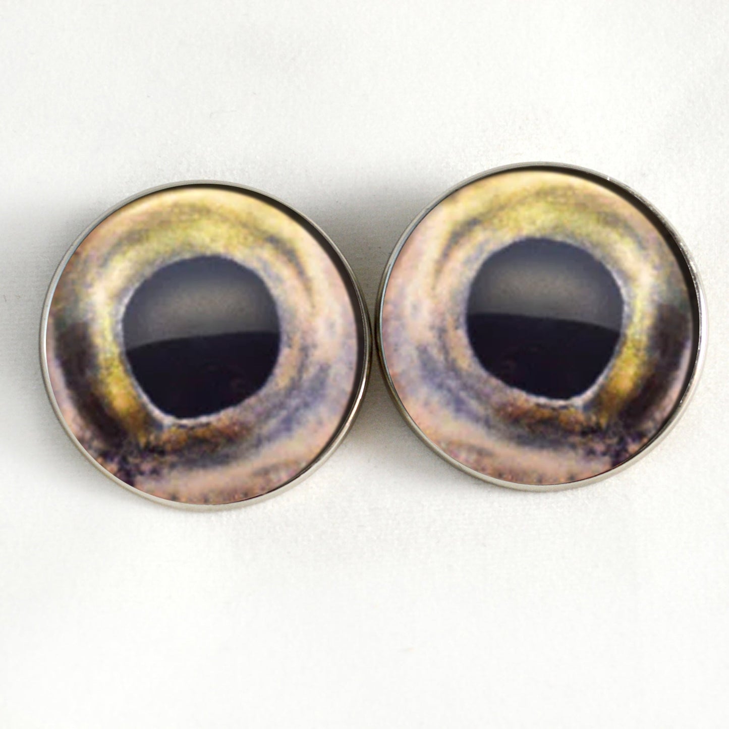 Coho Salmon Fish Sew-On Button Glass Eyes - Prismatic Fiber Arts