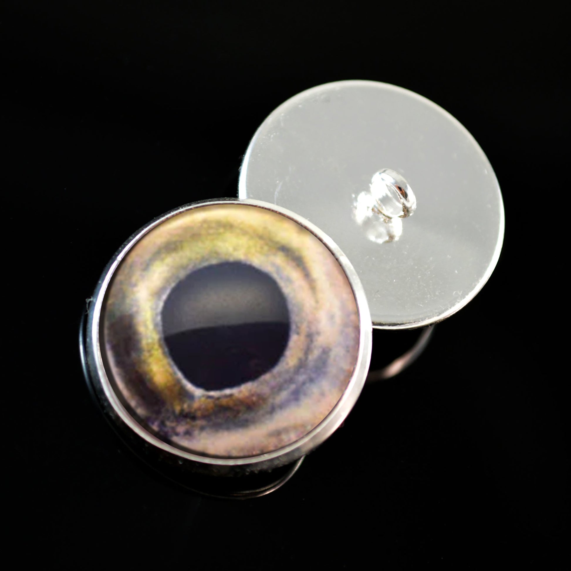 Coho Salmon Fish Sew-On Button Glass Eyes - Prismatic Fiber Arts