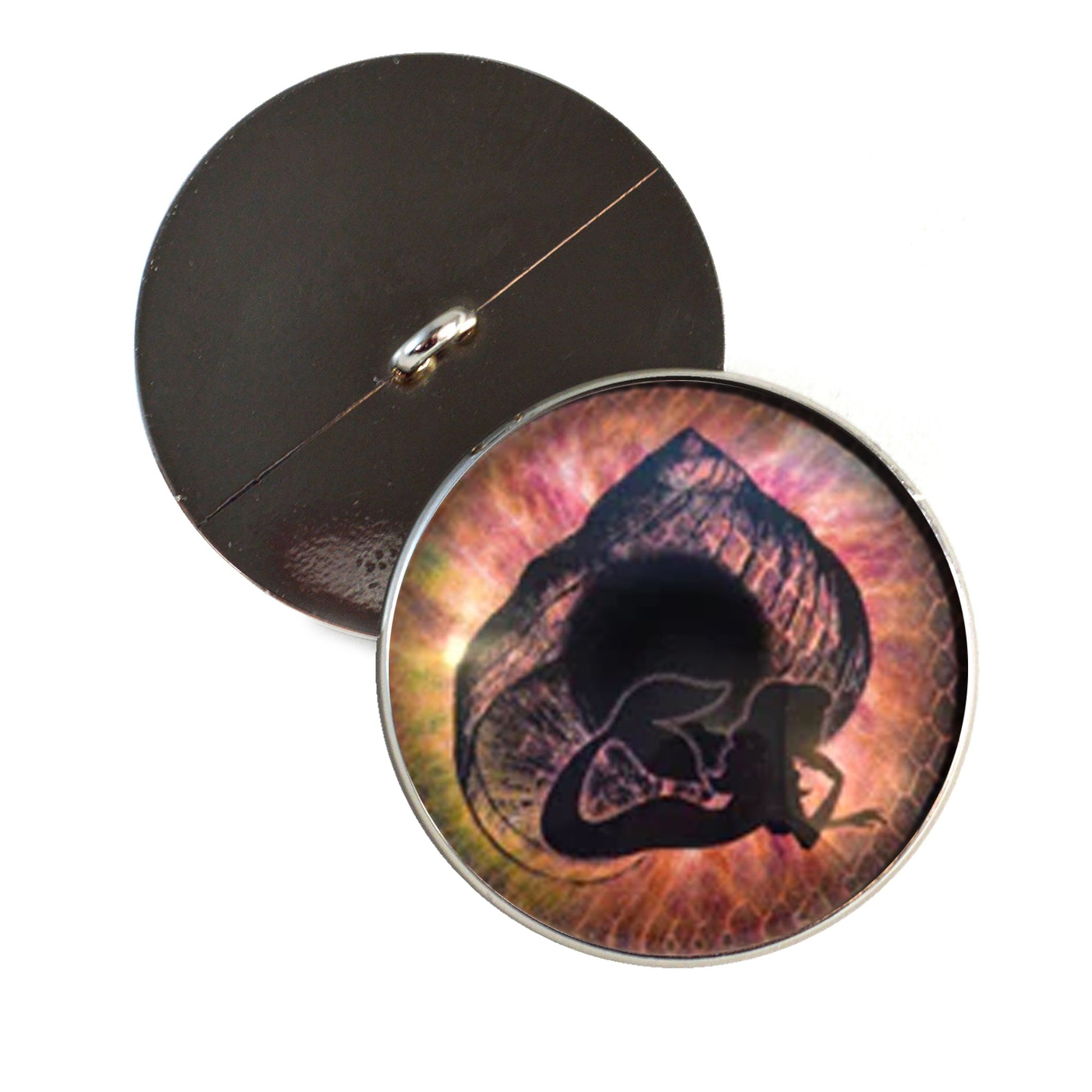 Coral Mermaid Seashell Sew-On Button Glass Eyes - Prismatic Fiber Arts