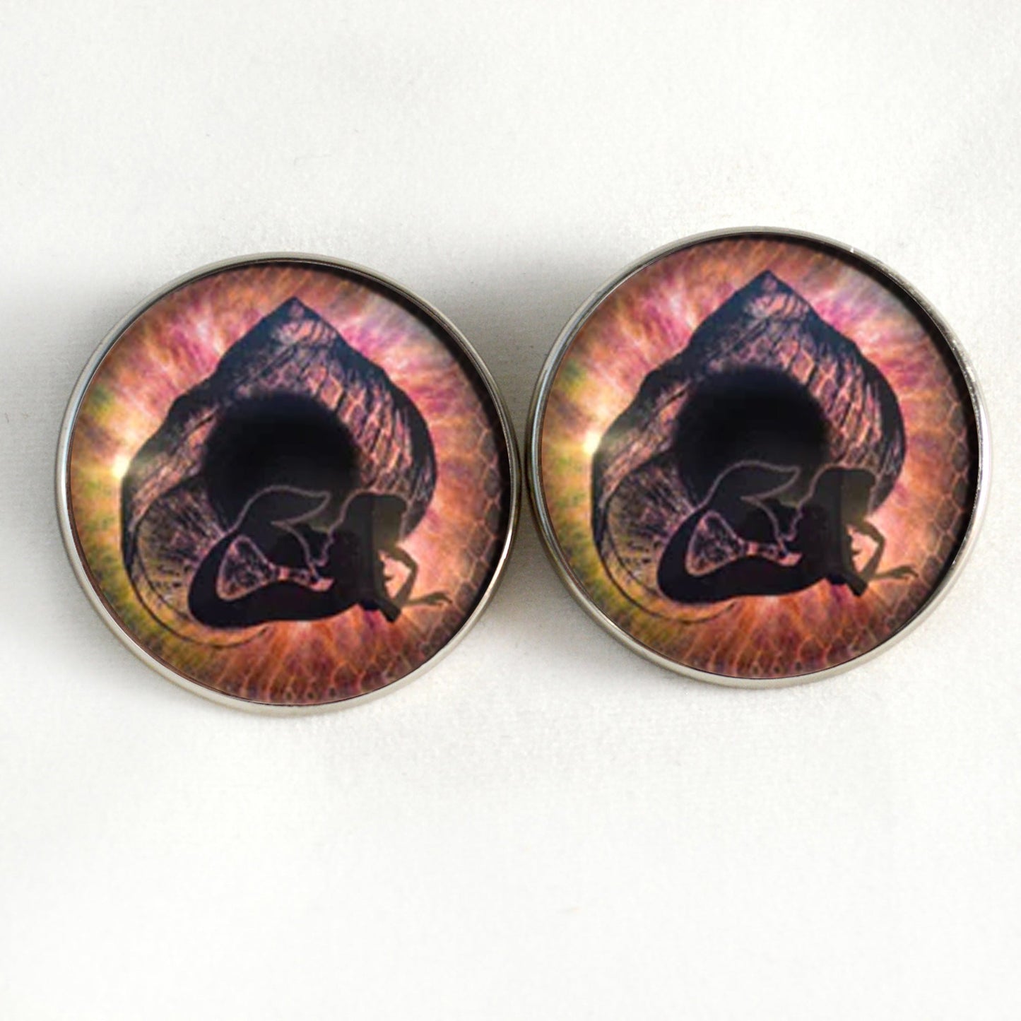 Coral Mermaid Seashell Sew-On Button Glass Eyes - Prismatic Fiber Arts