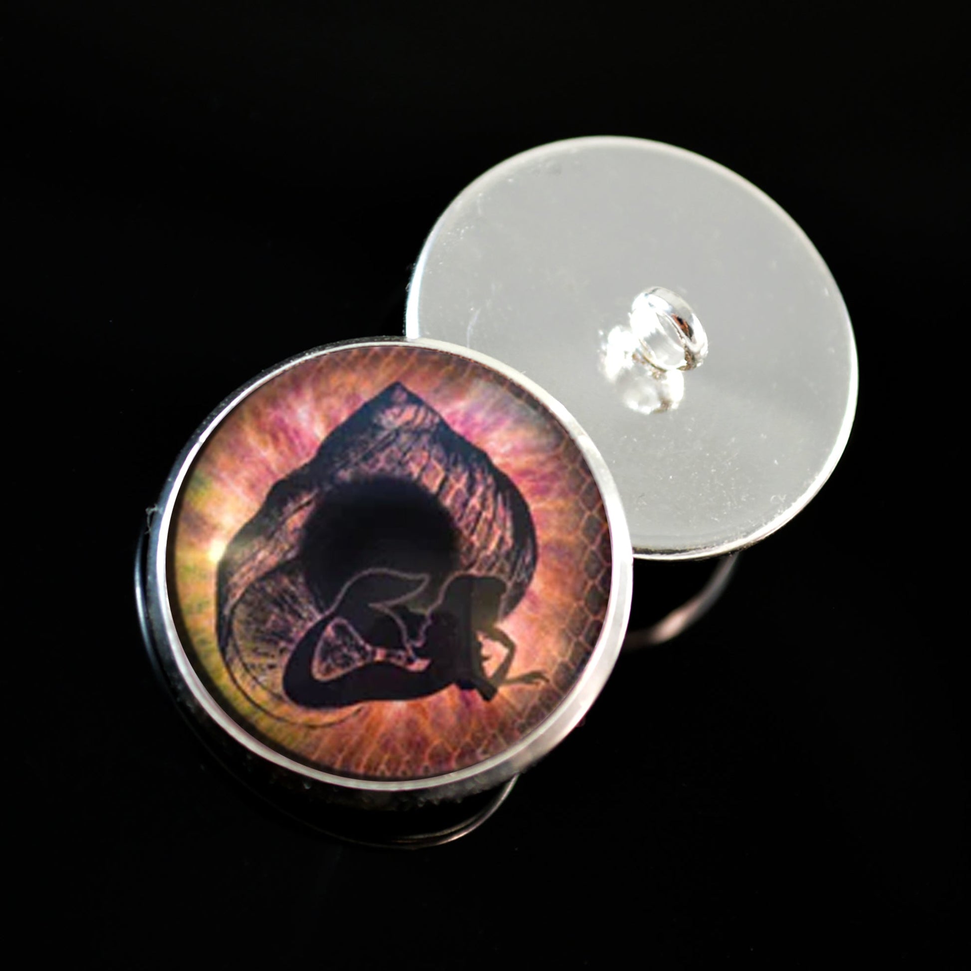 Coral Mermaid Seashell Sew-On Button Glass Eyes - Prismatic Fiber Arts