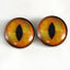 Creamy Orange Realistic Cat Sew-On Button Glass Eyes - Prismatic Fiber Arts