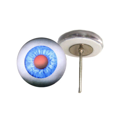 Creepy Chucky Horror Glass Eyes on Wire Pin Post