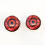 Dark Bloody Eyeball Sew-On Button Glass Eyes - Prismatic Fiber Arts