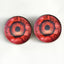 Dark Bloody Eyeball Sew-On Button Glass Eyes - Prismatic Fiber Arts