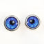 Dark Blue Anime with Whites Sew-On Button Glass Eyes - Prismatic Fiber Arts