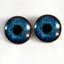 Deep Blue Human Inspired Sew-On Button Glass Eyes - Prismatic Fiber Arts