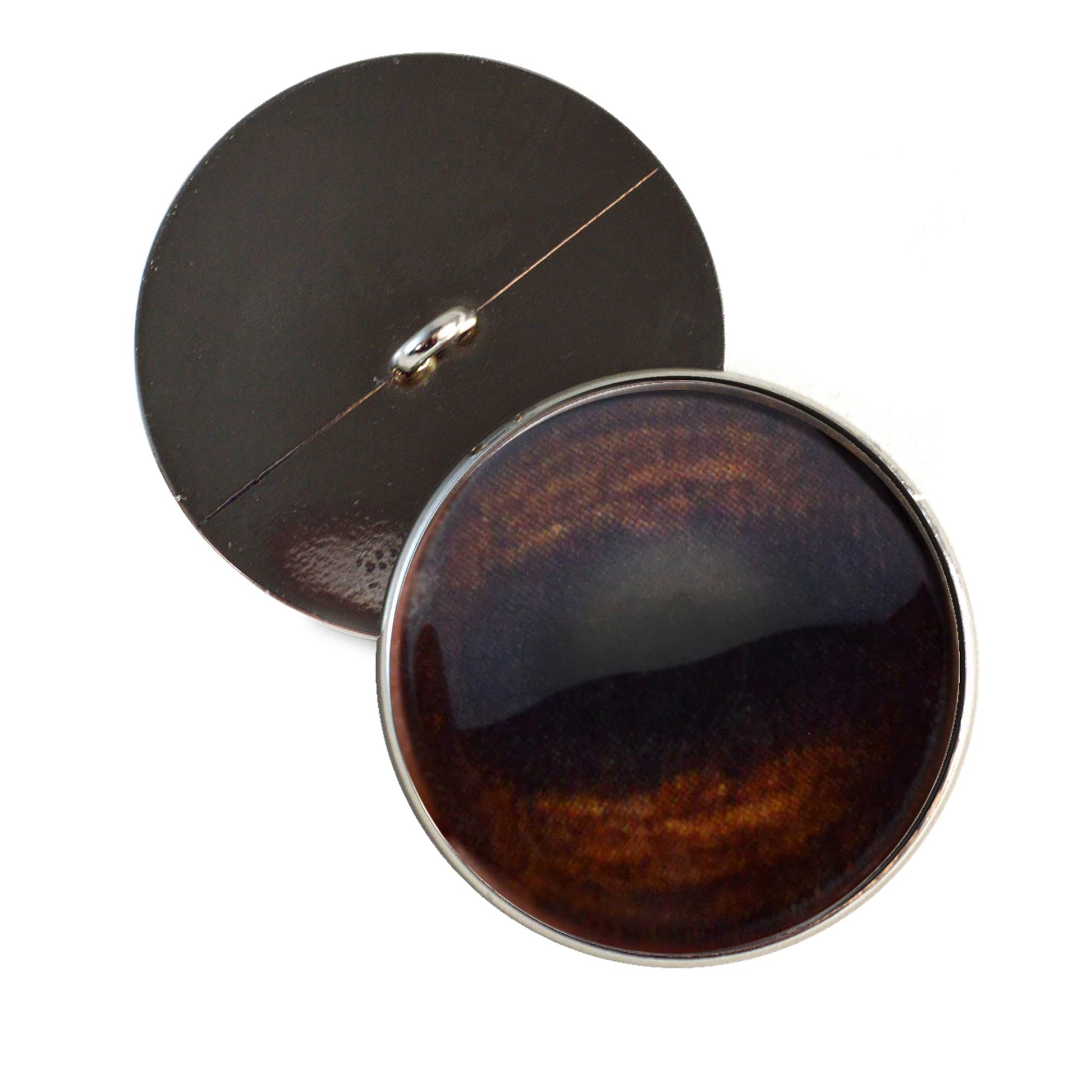 Dark Brown Horse Sew-On Buttons Glass Eyes - Prismatic Fiber Arts