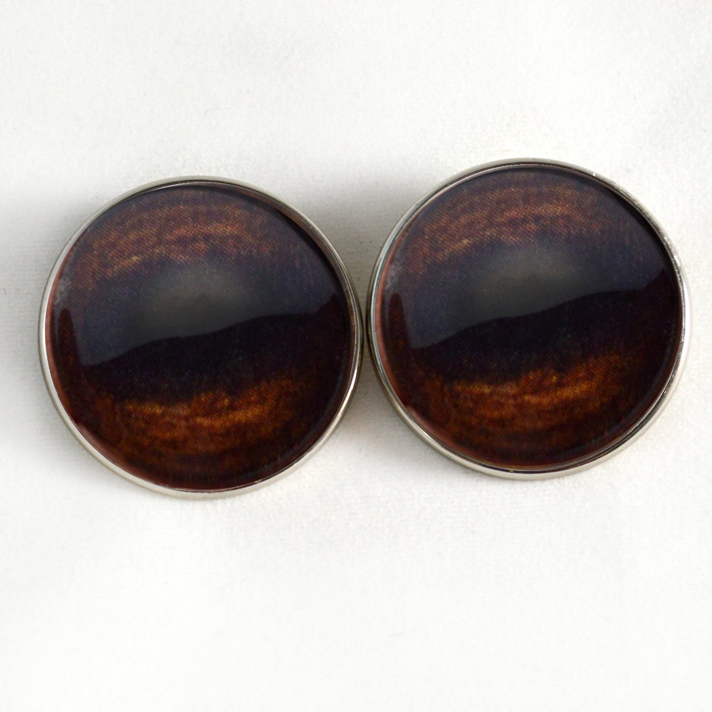 Dark Brown Horse Sew-On Buttons Glass Eyes - Prismatic Fiber Arts
