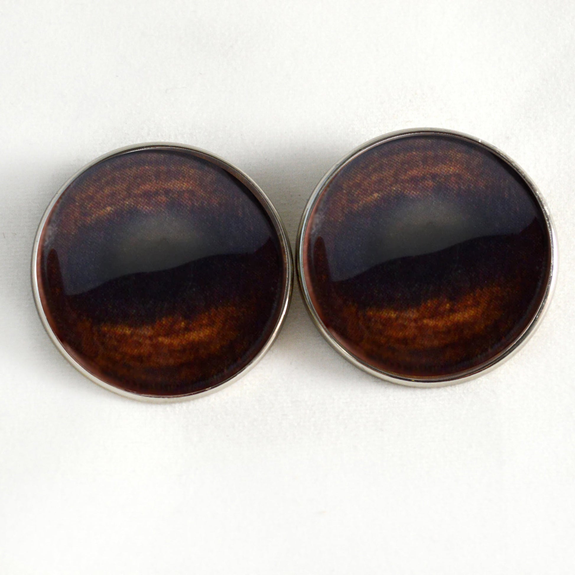 Dark Brown Horse Sew-On Buttons Glass Eyes - Prismatic Fiber Arts
