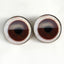 Dark Brown Human with Whites Sew-On Button Glass Eyes - Prismatic Fiber Arts
