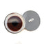 Dark Brown Human with Whites Sew-On Button Glass Eyes - Prismatic Fiber Arts