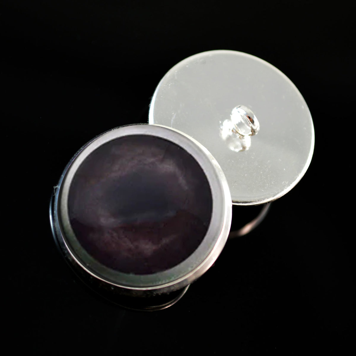 Dark Brown Raccoon Sew-On Button Glass Eyes - Prismatic Fiber Arts