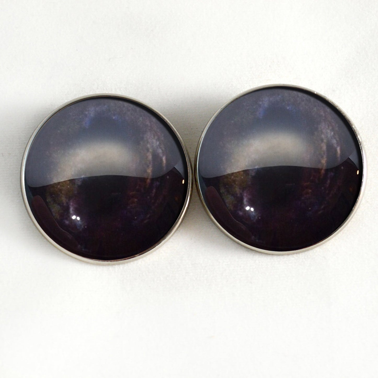 Dark Deer Inspired Sew-On Button Glass Eyes - Prismatic Fiber Arts