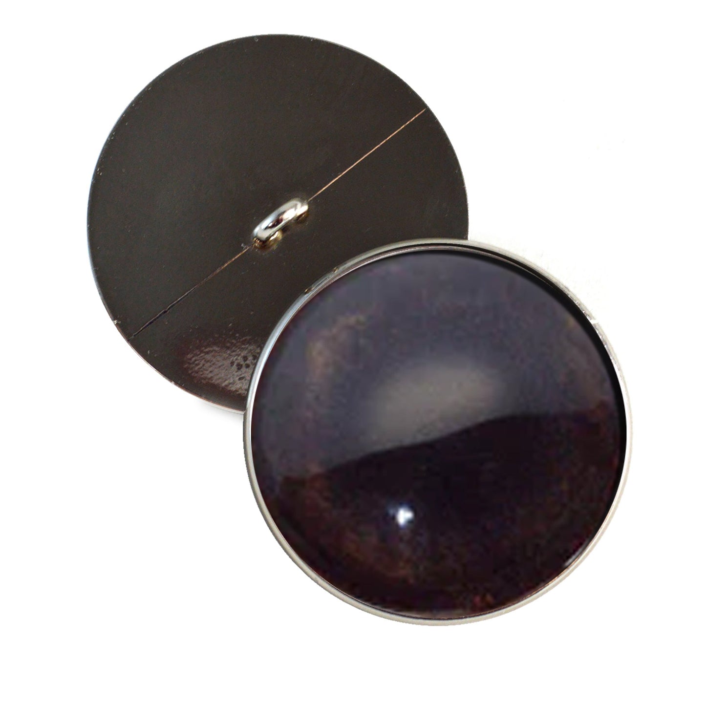 Dark Brown Dog Sew-On Button Glass Eyes - Prismatic Fiber Arts