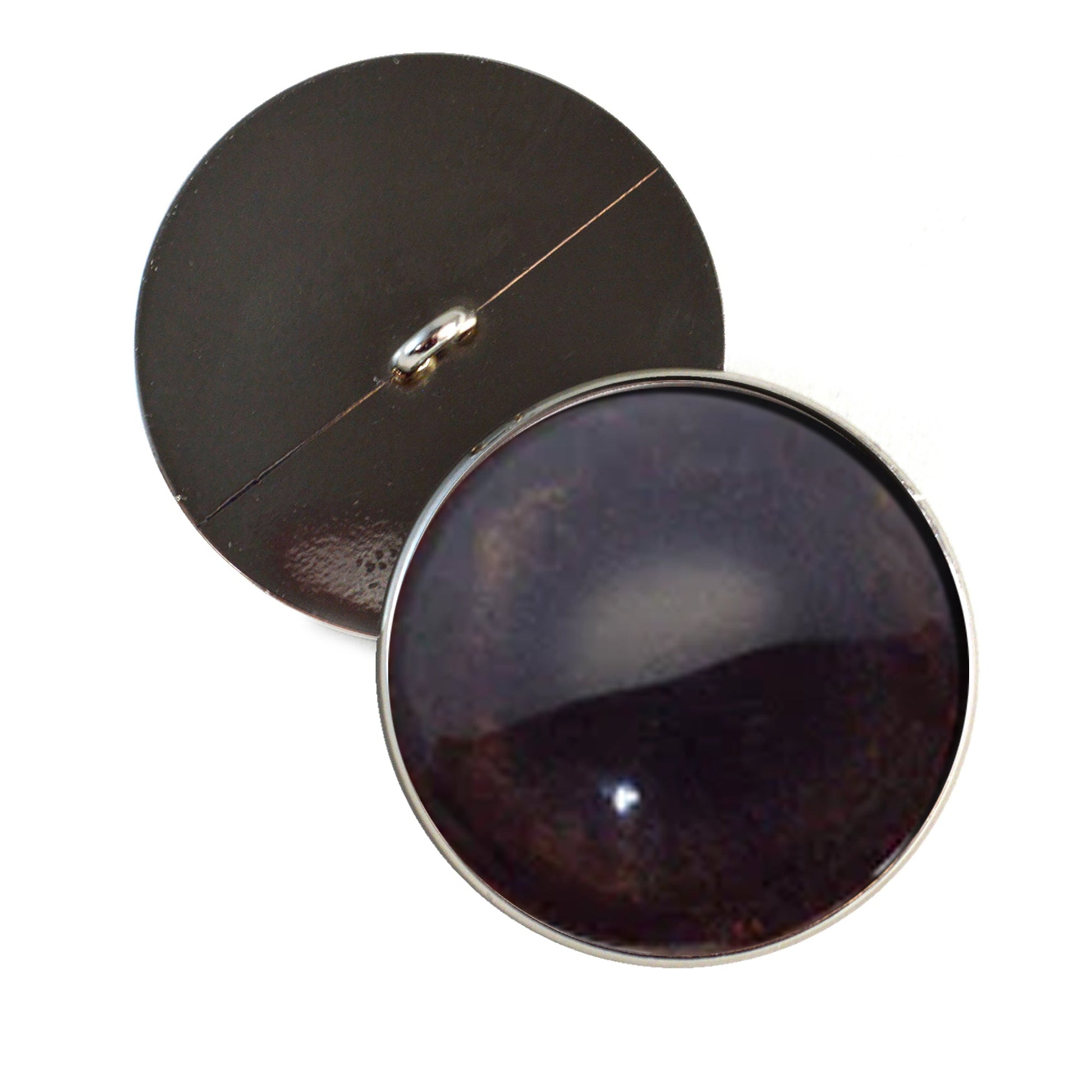 Dark Brown Dog Sew-On Button Glass Eyes - Prismatic Fiber Arts