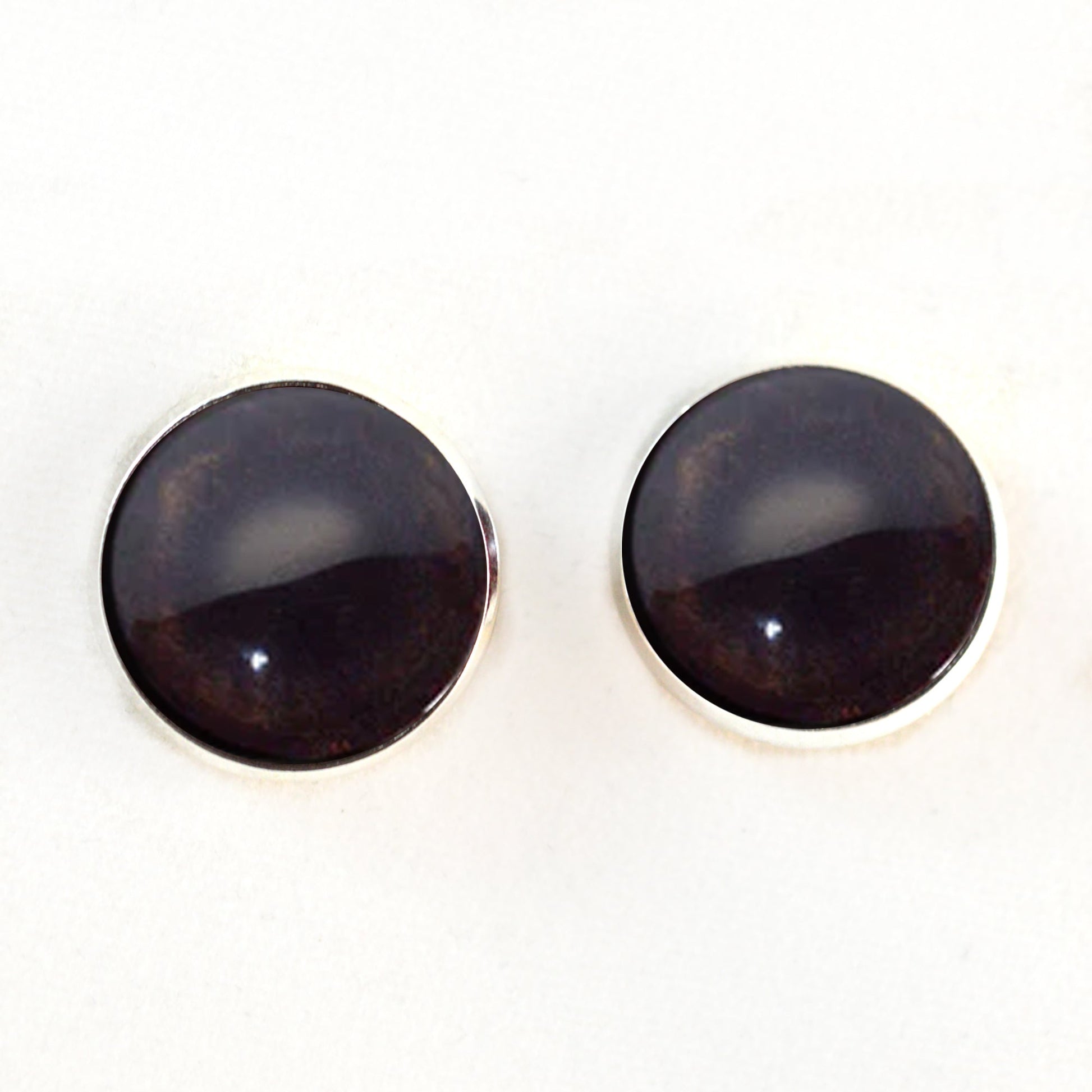 Dark Brown Dog Sew-On Button Glass Eyes - Prismatic Fiber Arts