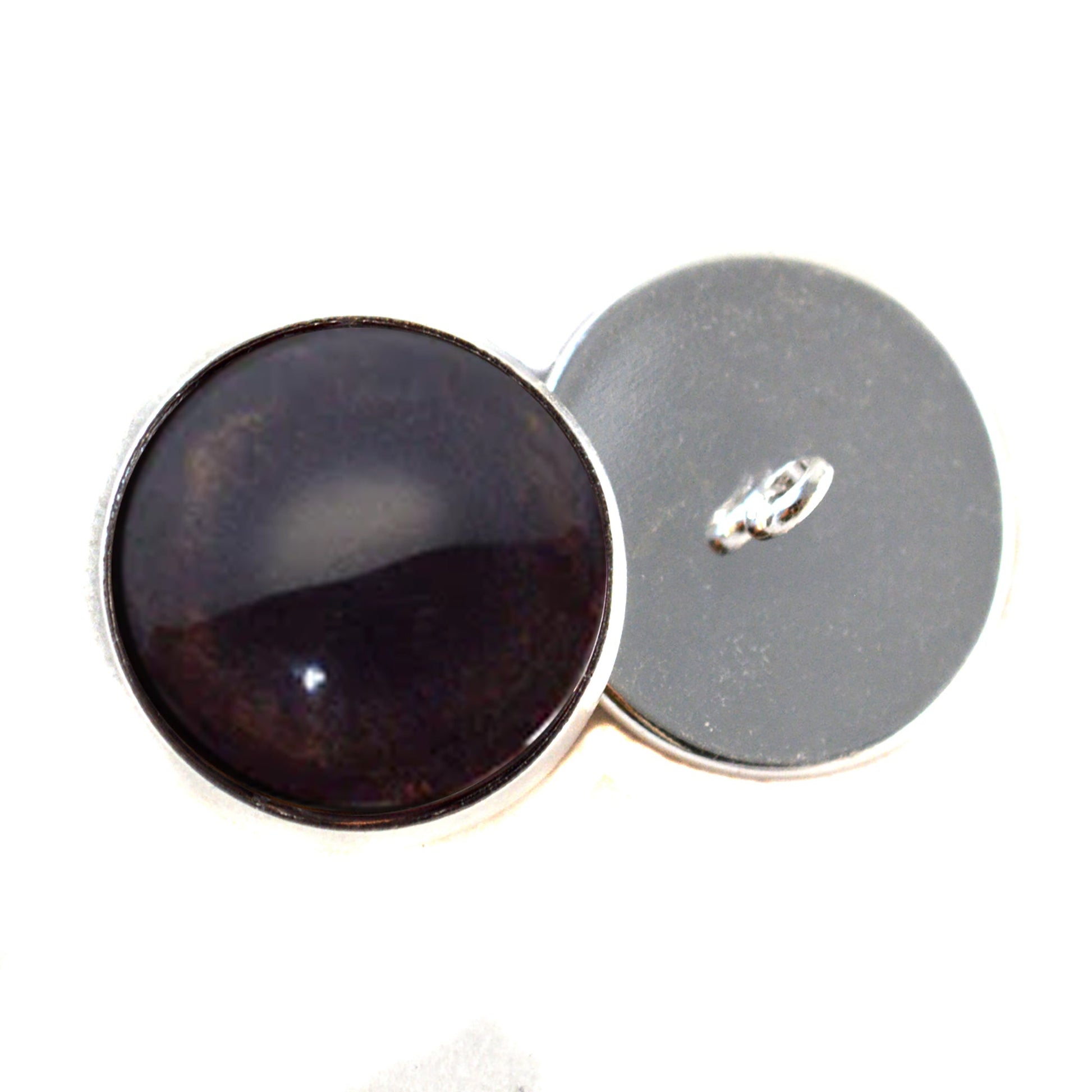 Dark Brown Dog Sew-On Button Glass Eyes - Prismatic Fiber Arts