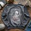 Skeleton Crocheter Tarot Sweatshirt - Prismatic Fiber Arts