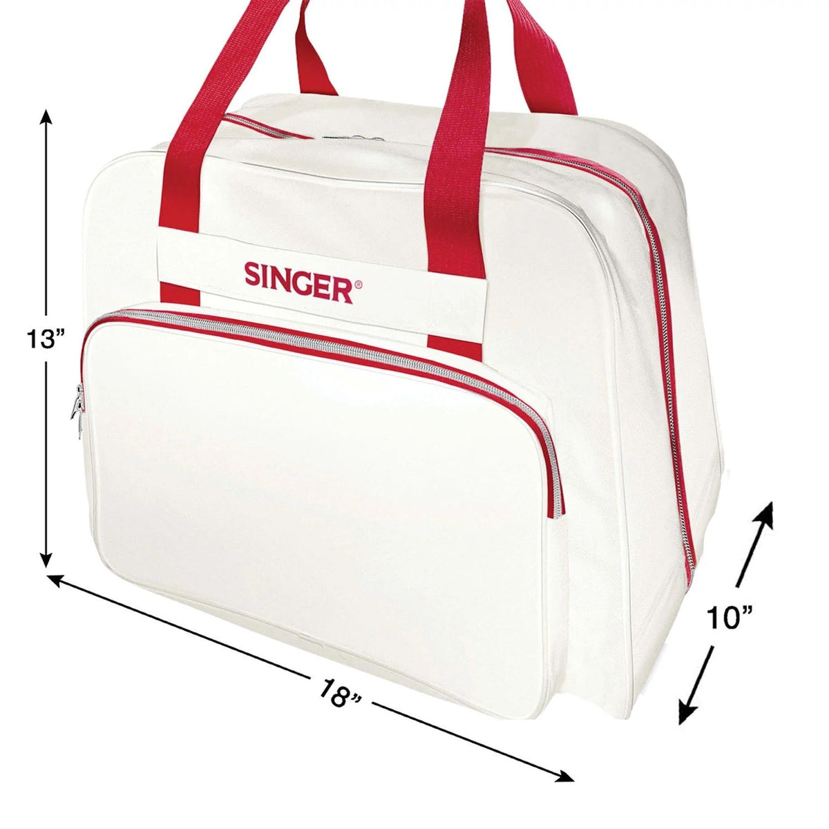 SINGER® Cream/Red Universal Tote Bag - Prismatic Fiber Arts