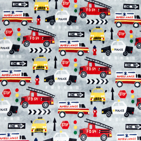 Digital Cuddle Multi 1St Responders 58"/60" Fabric per yard