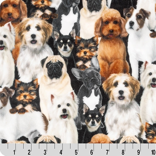 Digital Cuddle Beige Dog Pile 58"/60" Fabric per yard