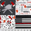 Digital Cuddle Scarlet Firefighter 58"/60" Fabric per yard