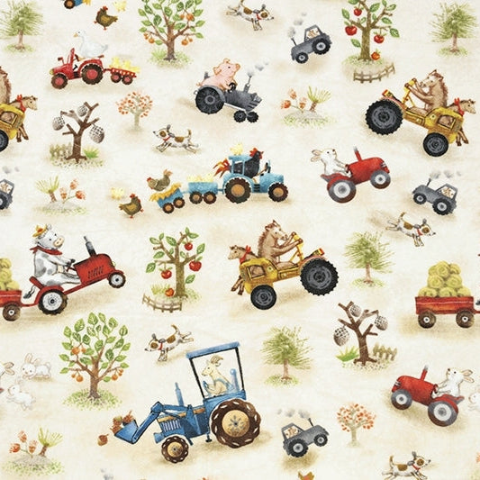 Funny Farm Digital Cuddle® Beige 58/60" Fabric Per Yard - Prismatic Fiber Arts