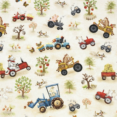 Funny Farm Digital Cuddle® Beige 58/60" Fabric Per Yard - Prismatic Fiber Arts