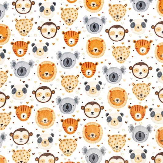 Digital Cuddle Natural Heads Up 58"/60" Fabric per yard