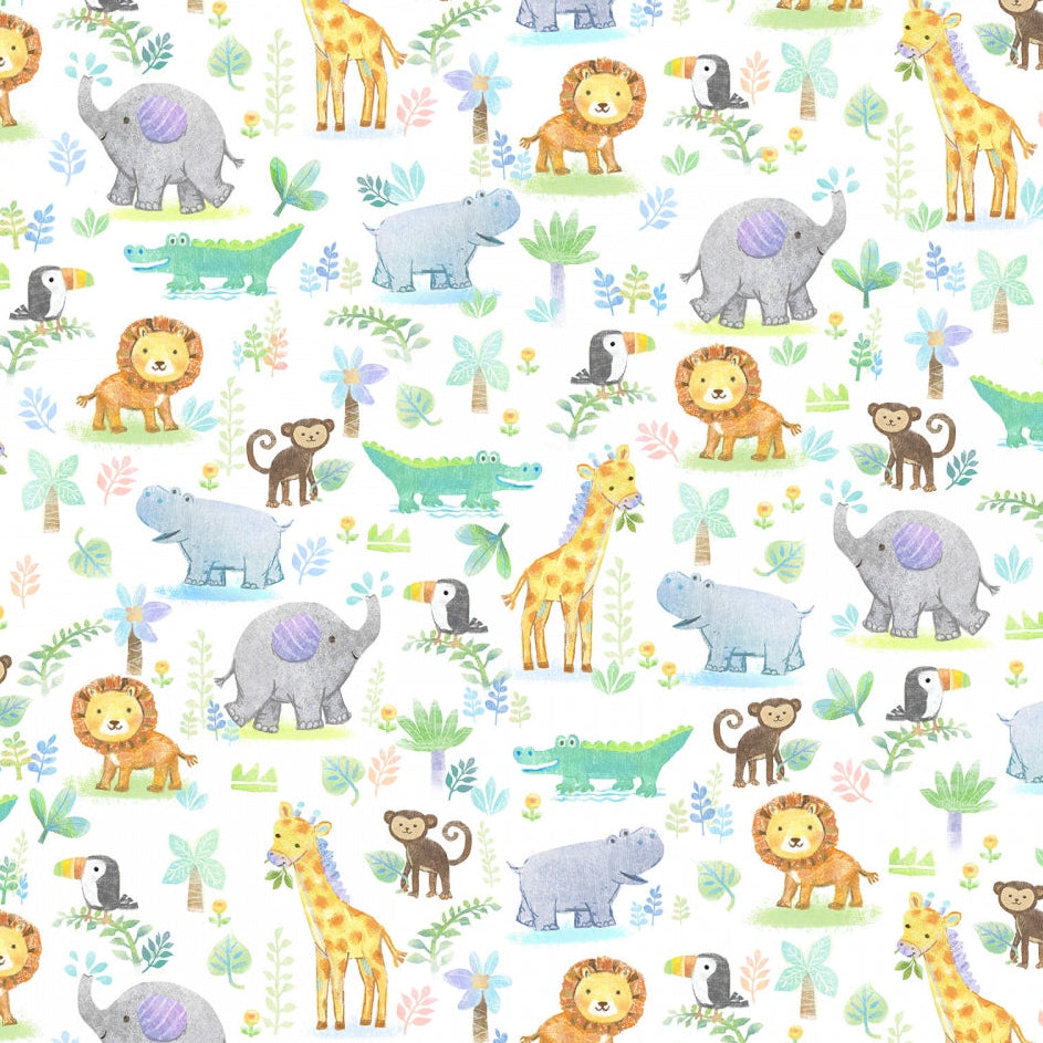 Digital Cuddle Multi Jungle Joy 58"/60" Fabric per yard