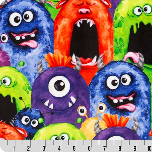 Digital Cuddle Multi Monsters 58"/60" Fabric per yard