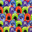 Digital Cuddle Multi Monsters 58"/60" Fabric per yard