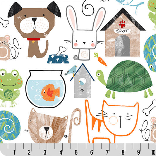 Digital Cuddle Multi Pet Shop 58"/60" Fabric per yard