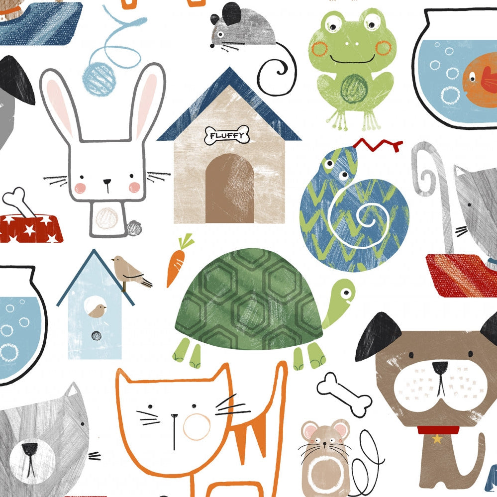 Digital Cuddle Multi Pet Shop 58"/60" Fabric per yard