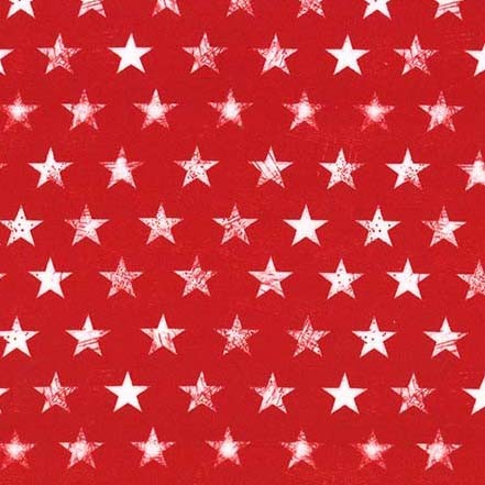 Red Rugged Stars Route 66 Cotton 44"/45" Fabric Per Yard - Prismatic Fiber Arts