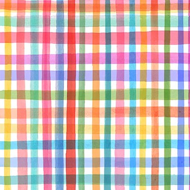 Multi Rainbow Plaid Books are Magic Cotton 44"/45" Fabric Per Yard - Prismatic Fiber Arts
