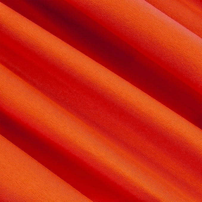 FabricLA 10 oz Cotton Spandex Jersey Knit Fabric – 4-Way Stretch | DK Orange - Prismatic Fiber Arts