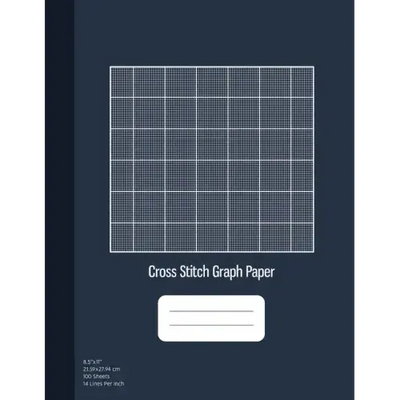 Cross Stitch Graph Paper: 14 Lines Per Inch, Graph Paper for Embroidery and Needlework, 8.5''x11'', 100 Sheets