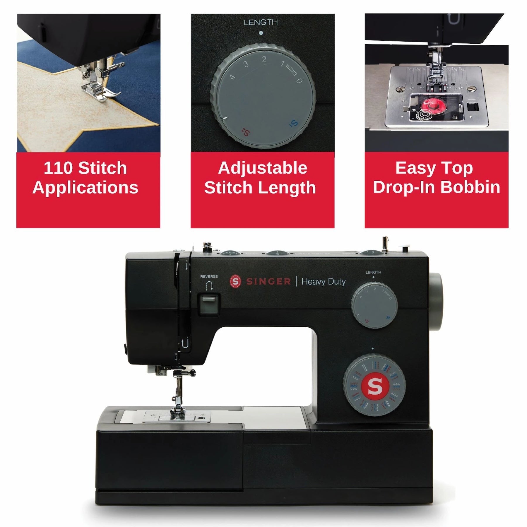 SINGER® Heavy Duty 4432 Black Sewing Machine - Special Edition - Prismatic Fiber Arts